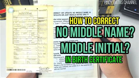 how to correct middle name in psa|How to Correct Your MIDDLE NAME in Your PSA Birth Certificate.
